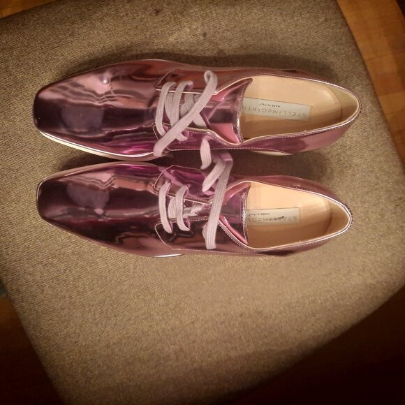 STELLA MCCARTNEY Elyse mirrored faux leather platform sneakers - MISMATCH SIZE - Picture 7 of 11